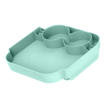Portable Durable Plastic Tray For Waterfront Meals And-Green