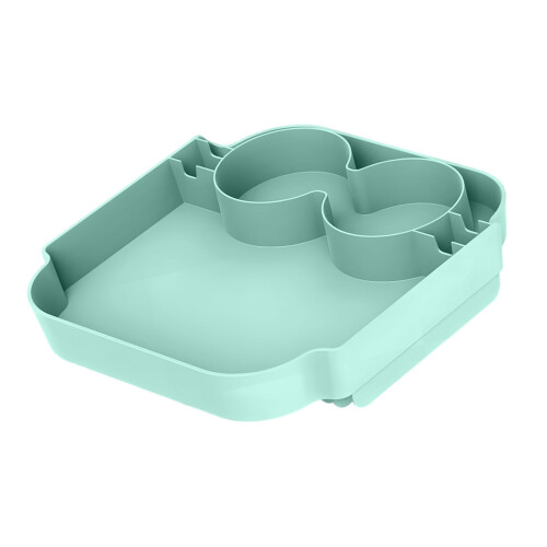 Portable Durable Plastic Tray For Waterfront Meals And-Green