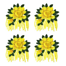 Handmade Textile Embellishments For Garments Bags And-Yellow