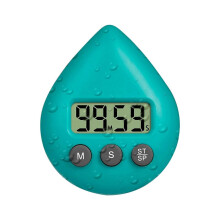 Green Waterproof Digital Shower Timer with Magnetic Back