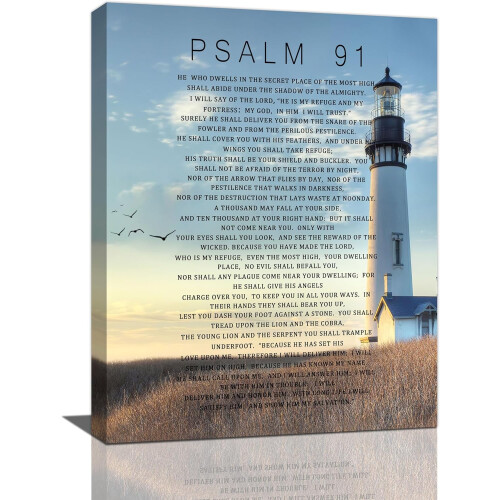 Psalm 91 Canvas Wall Art Print