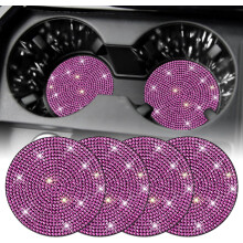 4 Pack Pink Silicone Car Cup Coasters 2.75in