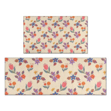 Floral Kitchen Rug Set of 2 – 17x30 & 17x47 in