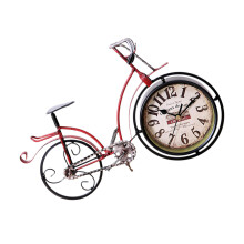 Desk Clock Decorative Table Clock Silents Metal Tabletop-Red