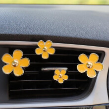 4er-Set Aromatherapie-Clips in Blumenform fürs Auto