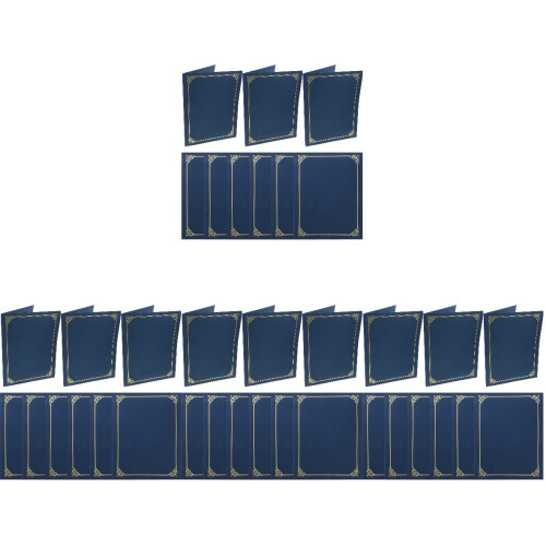 40Pcs Paper Certificate Covers Diploma Holders Dark Blue