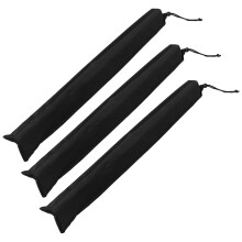 3Pcs Hiking Pole Storage Pouch Black Oxford Cloth Tent Rod Organizer