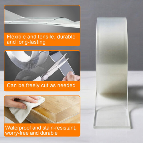 Hexizexi Clear Edge Protector Strip 5m x 5cm Self Adhesive 2 mm Thick 2