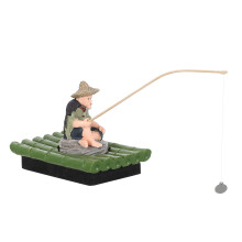 Realistic Fishing Figurine Floating Aquarium Decor for Betta Fish