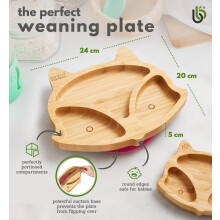 bamboo bamboo Baby and Toddler Plate for Feeding and Weaning Bamboo Fo