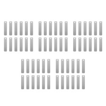 125Pcs Silver Rectangle Blank Tags Metal for Stamping Craft Durable