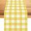 Linen Table Runner Yellow White Buffalo Check 13x72 in 1