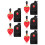 5Pièces Tags Bagage PVC Élégants Accessoires Voyage Utiles 1