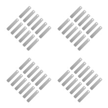 100Pcs Rectangle Stainless Steel Blank Tags for Engraving Luggage Pets