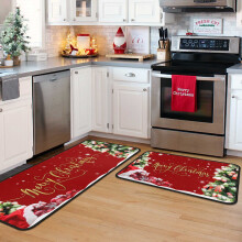 Christmas Kitchen Rugs Set of 2