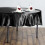 Black Round Satin Tablecloth 90 inch 1