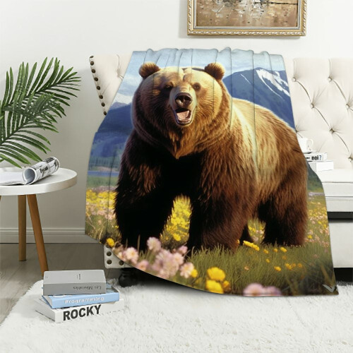 Brown Bear Blanket Flannel 150x200cm