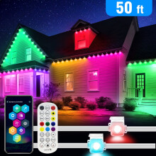 DAYETTER Luminaires d'extérieur RGB pour avant-toit 15 m IP67