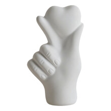 Statue de geste de main d'amour en résine incassable, pour-Blanc