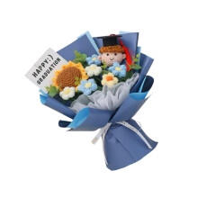 Fleurs colorées d'obtention du-Bouq de remise des diplômes bleu