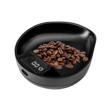 Schwarze elektronische Kaffeewaage 120x102x37mm 300mAh
