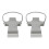 2Pcs White Alloy Panel Carrier Ergonomic Handle for Carrying Drywall 1