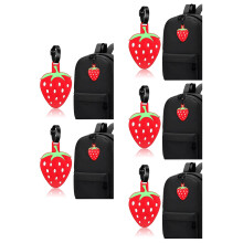 5Pcs PVC Red Suitcase Tags Travel Luggage Labels Luggage Identifier