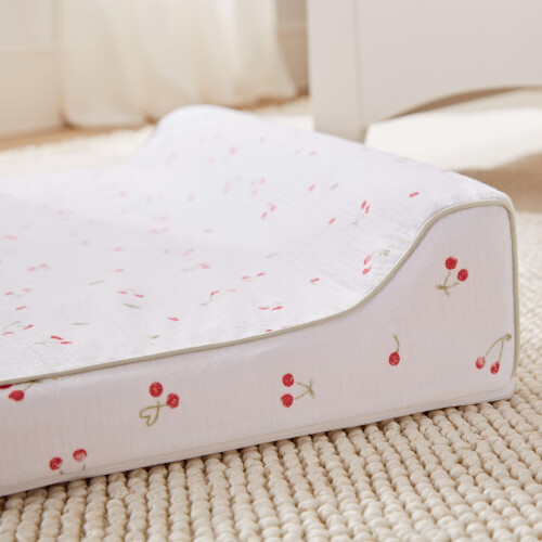 CuddleCo Wedge Changing Mat in Ditsy Cherry - Baby Changing Mat with Memory Foam 2