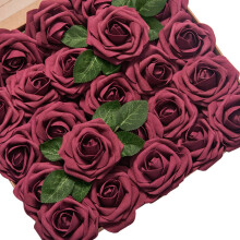 Kunstmatige rozen voor bruiloftsdecoratie, 25 stuks met stelen.