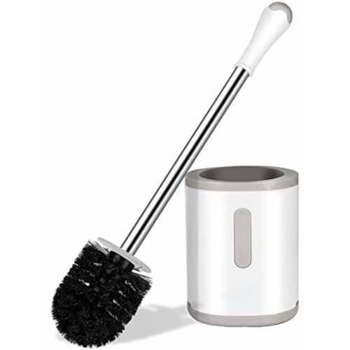 Kompaktes Toilettenbürsten-Set mit Edelstahlgriff