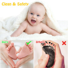 Nabance Baby Handprint and Footprint Kit, 8 Baby Inkless Print Pads, 16 Imprint Cards, Dog Pet Paw Print, Safe Non-Toxic, Imprint Kit