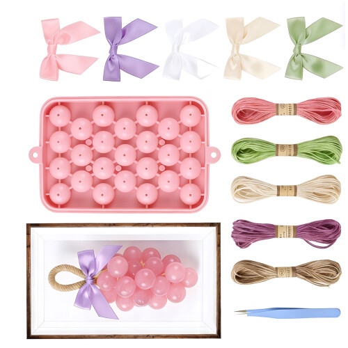 Complete Grape Design Soap Craft Supplies With Flexible-pink