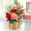 Goldene runde Blumenbox für Sträuße – 12,5 cm 3