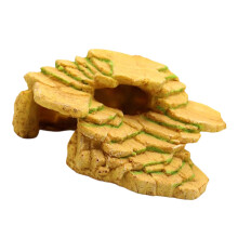 Cachette de grotte de roche en plastique Miniature pour la-Jaune