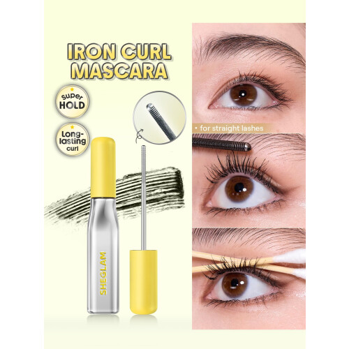 SHEGLAM Lashlighter Iron Curl Mascara Straight Lashes Long-lasting Lengthening Waterproof 2
