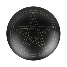 Artistic Black Metal Candle Base With Detailed Pattern-TYPE B