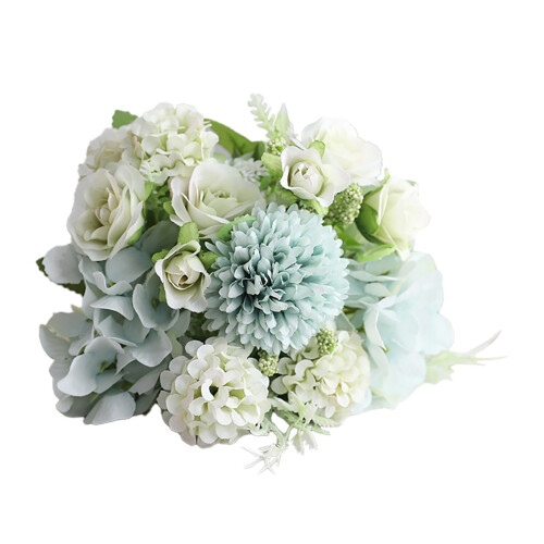 Bouquet di peonie e ortensie artificiali con steli – 21 1