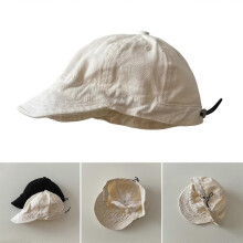 (Beige) Family Outdoor Hats Cotton Baseball Hat Baby Summer Hat Lightweight Sun Protections Breathable Hat Gift for Boy & Girls Black