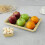 Livrdious snack and fruit tray 6-compartment plastic 6