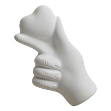 Harzdekoration mit Liebesmotiv, herzförmige Handfigur,-Weiß