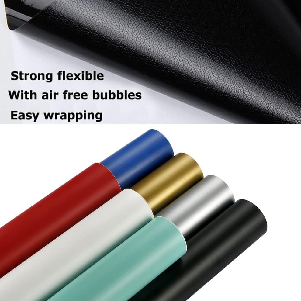 30300Cm Car Wrap Vinyl Film Set - Matte Self Adhesive Vehicle Wrapping Film Bubble Free Scratch & Uv Protection & Waterproof Car Body Wrap Silver 5051226529566