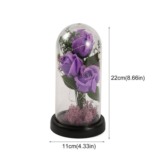 LED acryl roos bureauornament 1