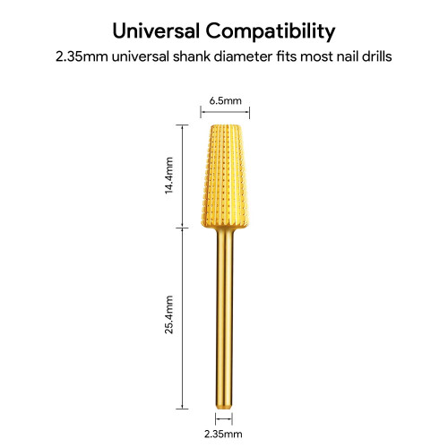 E Files Bits, JCMaster2pcs Nail Drill Bits Set, 3/32" Universal Size, Professional Tungsten Nail Bits for Electric Nail Files 1