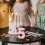 Decoração de mesa LED número 5 rosa claro 2