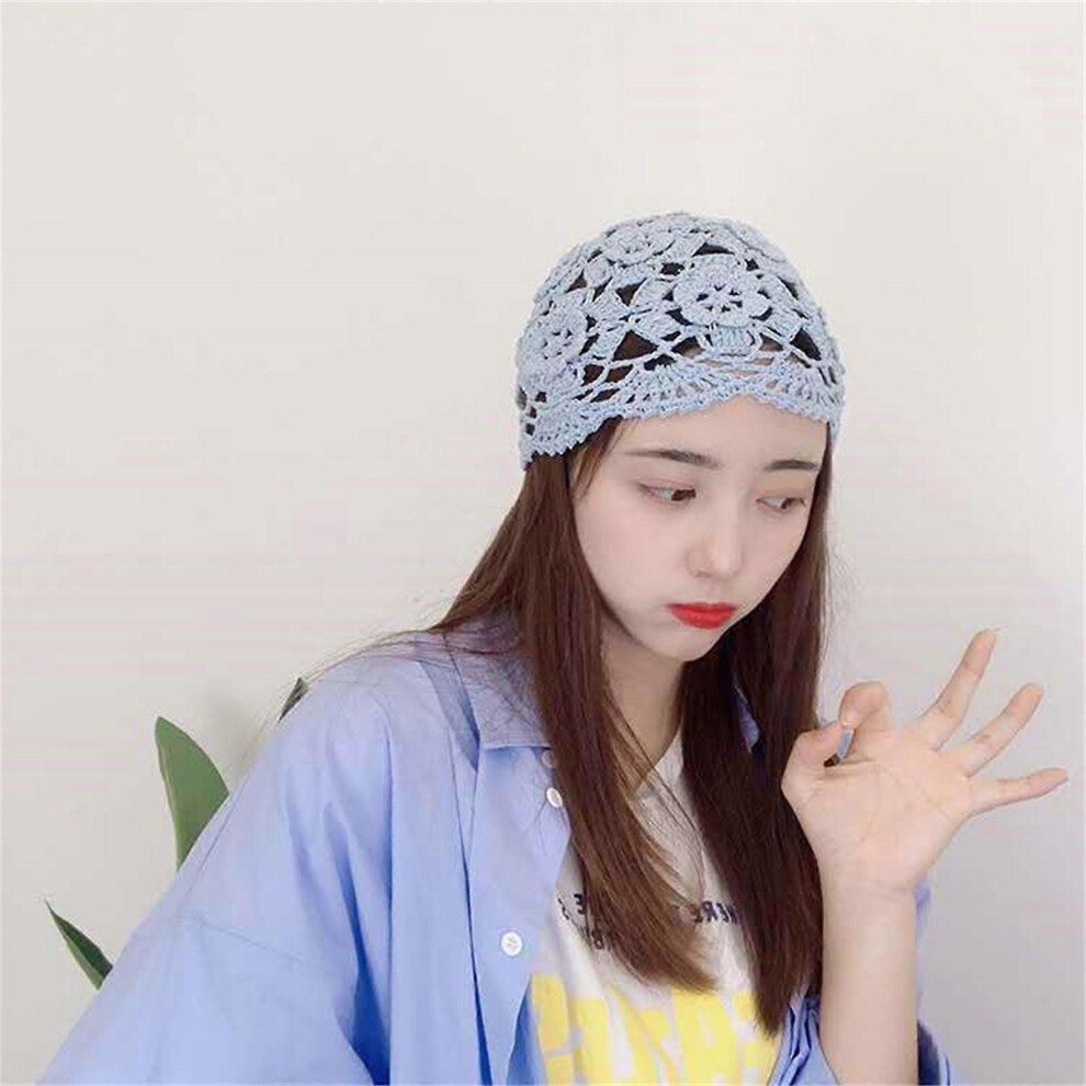 (Yellow) Fashionable Cotton Crocheted Sunhat Fashionable Knitted Hat For Home Festival Wedding Birthday Party Present Yellow-image