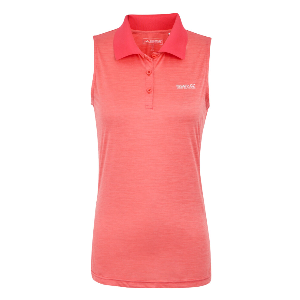 Regatta (8 Uk, Peach Bloom) Womens/Ladies Tima Ii Sleeveless Polo Shirt