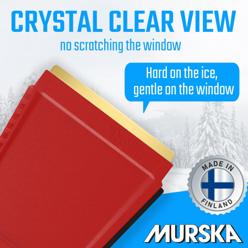 2 Ice Scraper for Car Windscreen 4 in 1 - Brass Ice Scraper - fast, effortless & easy - Premium HIPS 2