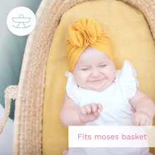 100% Cotton Baby Moses Basket Fitted Sheet/Jersey Oval Shape Sheet (Tiffany)