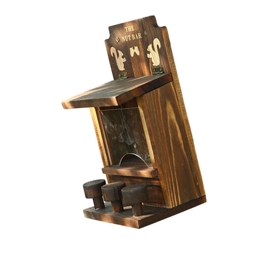 Crafted Wood Wildlife Treat Case Including Convenient Access-A