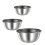 Space Saving Stackable Metal Salad Bowls Transparent-Silver 1